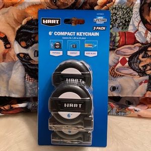 Three pack 6 feet compact keychain